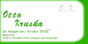 otto kruska business card
